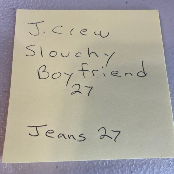 J Crew Blue Denim Straight Leg Slouchy Boy Friend Hi Rise Distressed Jeans 27 - Picture 15 of 15